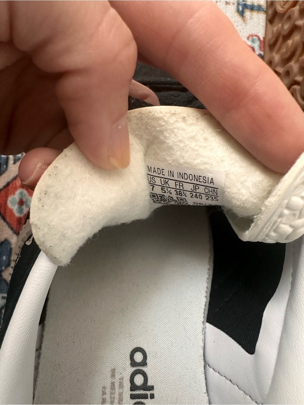 Adidas Gazelle  Black & White Suede Platform Sneaker - Picture 4 of 5